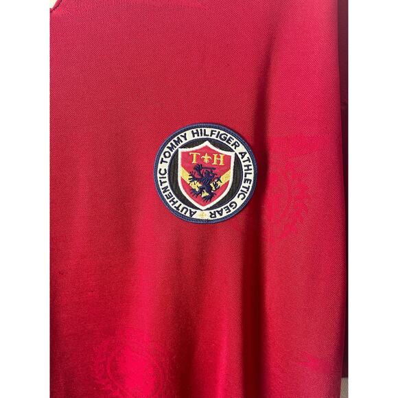 Vintage Tommy Hilfiger Polo Rugby Jersey Large Red #88 Preppy Athletic Sporty - Picture 4 of 8